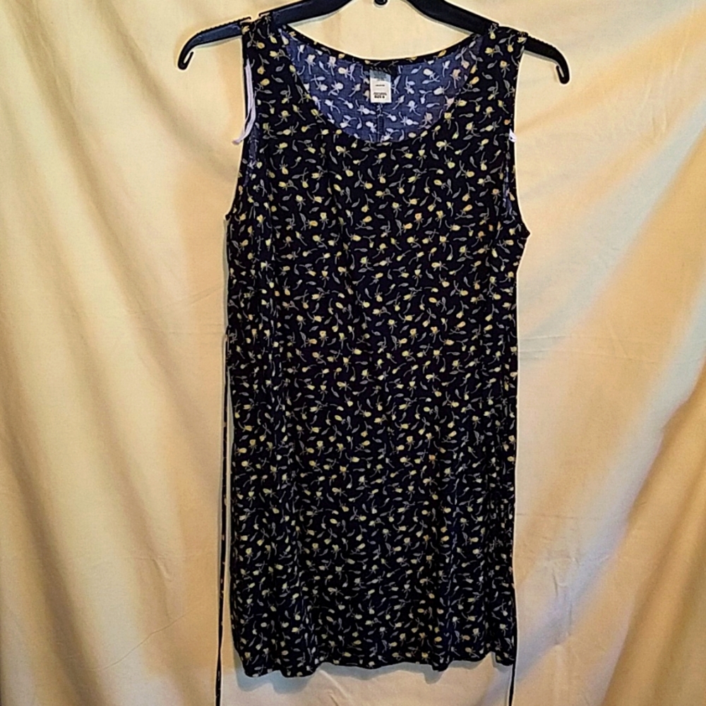 Teddie black dress with yellow flowers size 8